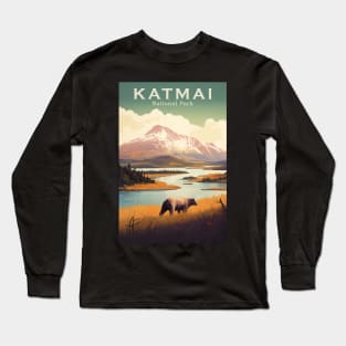 Katmai National Park Travel Poster Long Sleeve T-Shirt